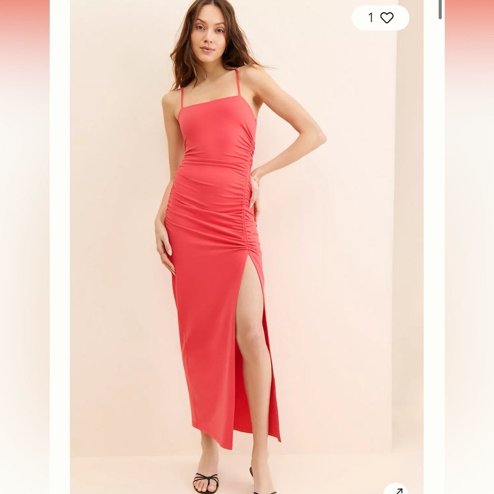 Susana Monaco Ruched Slit Dress